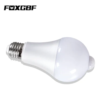 FOXGBF noční světlo 9W 12W 9W 15W E27 Inteligentní Radarové Technologii Snímání Senzor LED Žárovka Světla Auto Citlivé Snímače Pohybu Světla