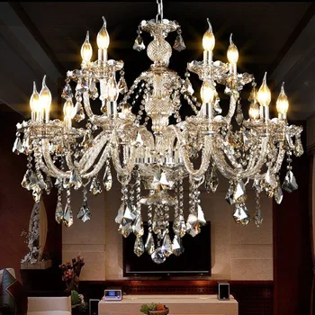 Luxusní K9 Crystal Svatební lustry Hotel Foyer Ložnice, Kuchyně Ostrov cristal lustr Tiffany Přívěsek Lustr Lampa