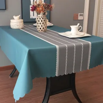 Vysoce Kvalitní Polyester Vodotěsné Oilproof Ubrus pro Jídelní stůl Moderní Pevné Obdélník Ubrus pro svatební Party Domova