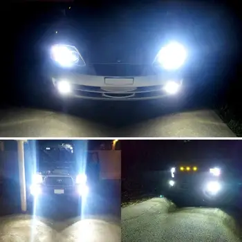 2ks H8 H11 LED Mlhová Světla Žárovky 9005 HB3 9006 HB4 Led Lampa Auto Den Jízdy Super Světlé 1600LM Bílá 6000K 12V Automobily