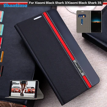 Luxusní PU Kožené Pouzdro Pro Xiaomi Black Shark 3 Flip Case Pro Xiaomi Black Shark 3S Telefon Případě Měkké TPU Silikonový Zadní Kryt