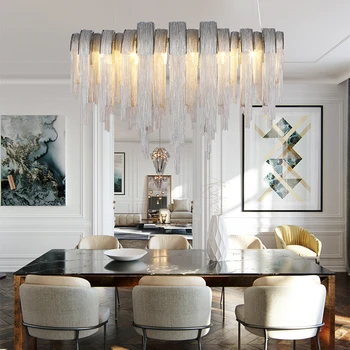 Moderní luxusní lustr, osvětlení, jídelna, kuchyňské svítidlo večeři stropní svítidlo ložnice střapcem lampa svatební lustr