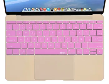 Španělské Růžové Silikonové Klávesnice Cover Protector Kůže pro NÁS Apple Macbook 12, XSKN Kvalitní Silikonové Laptop Klávesnice Protektor