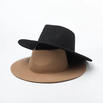 01905-hh8149 Britský Styl zimní vlněný solidní Klasické pánské klobouky čepice muži ženy panama jazz klobouk