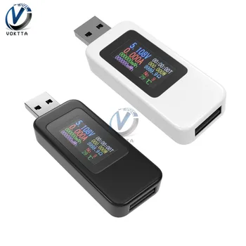 10 v 1 USB Digitální Voltmetr Ampérmetr Měřič Napětí Metr Nabíječka Indikátor stavu Baterie Napájení Kapacita Tester