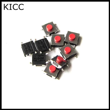 1000ks tlačítkový Spínač Červená 6*6*3.1 mm SMD4 micro Touch switch 6x6x3.1