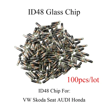 100ks/lot ID48 ID 48 Sklo Transpondér Čip Pro VW AUDI Honda Vysoce Kvalitní,klíčové transpondér čip id48 id 48 megamos crypto čip