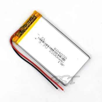 10ks 3.7 V Lithium Polymer Baterie 604070 Dobíjecí Li-ion článek 2200mAh Pro MP5 Navigator GPS, MP3, MP4, Ebook, Reproduktor, Fotoaparát