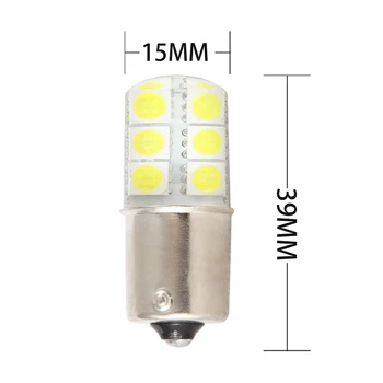 10ks ba15s S25 1156 p21w LED Bílé Světlo 5050 12SMD Křemíkové lampy DC12V Auto Zadní Ocas Parkovací Světla, brzdové světlo, směrové Žárovky