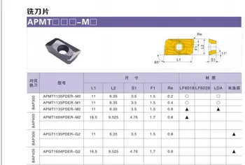 10ks DESKAR APMT1135 APMT1604 LF6018 M2 H2 XM LF6018 karbidu Frézování-li Vložit CNC mill cutter Pro nerezové oceli vysoce kvalitní