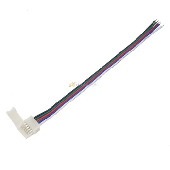 10pcs 5pin 10 mm Šířka Nepájené Konektor Adaptér 15 cm Dlouhý Drát Pro 10mm PCB 5050 RGBW RGBWW Led pás