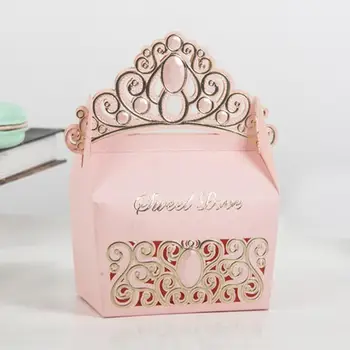 10pcs/lot Malý Princ Princezna Candy Box Korunu Motouz Děti Baby Sprcha Party, Čokoláda Krabice Svatební Dodávky Laskavosti Dárkové Krabičce