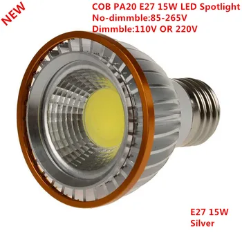 10pcs Nejnovější PAR20 COB stmívatelné E27 LED Bodové Světlo 15W par20 Žárovka Lampa Teplá Bílá/Cool Bílá/Čistě Bílá Spot Downlight Osvětlení