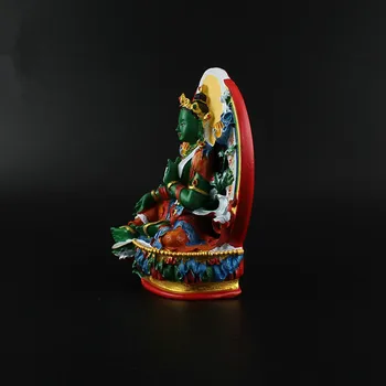 11,5 cm Jemné Pryskyřice, Ruka, Á, Buddhistické Dodavatelů Avalokitesvara Bódhisattvy Green Tara Tibetské Obrázek Socha Buddhy