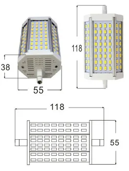 118mm LED R7S světlo 25W SMD5630 2600LM J118 RX7S lampa nahradit 25w halogenová lampa 250W