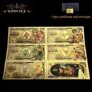 11ks/Pěkný set Japonsko Zlato Bankovka 10.000 Jenů Dragon Bankovek v 24k pozlaceno Peníze Na Sbírku