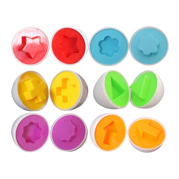 12 vajec / set inteligentní odpovídající hračka vejce tvar smart předstírat, hrát děti, je puzzle hra, vzdělání