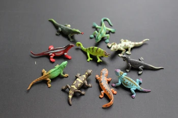 12ks/Mnoho Simulace ještěrka chameleon gekon model model hračka měkká guma zvířecí model April Fool ' s Den, hračka
