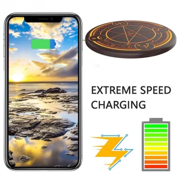 15W Qi Bezdrátové Rychlá Nabíječka Magie Kruhu Optické Pole Bezdrátové Nabíjení QI Standard Kompletní Nabídku Pro Xiaomi iPhone Samsung