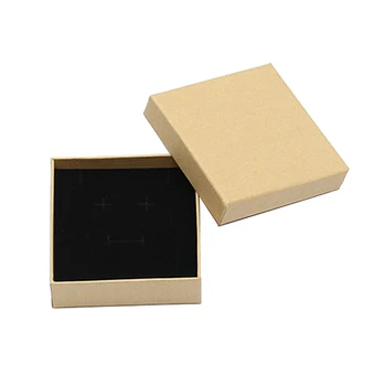 16 kusů kraft karton box šperky, 9 * 9 * 3 cm
