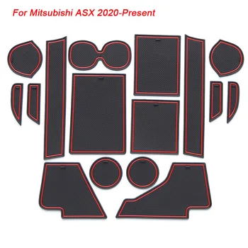 16pcs Auto Styling Pro Mitsubishi ASX 2020-Současnost Latex Brány hrací podložka Vnitřní Dveře Drážky Mat Non-slip prachu Mat Příslušenství