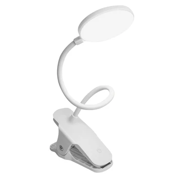 18 Led Stmívatelné Flexibilní Studijní Svorka Stolní Lampa Oční Péče-Stiskněte tlačítko Citlivé na Světlo 5W, Funkce Paměti, USB Nabíjecí 2500MAh