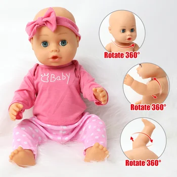 18 palců bebe realistické reborn panenku 46 CM vodotěsné Silikonové Realistické zvukové novorozené Dítě láhev na Krmení, Oblečení pro děti hračky