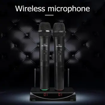 1ks/2ks Inteligentní Bezdrátový Mikrofon Ruční Mikrofon s USB Přijímačem pro Karaoke, Řeči Reproduktor Audio Mikrofony, Nástroje