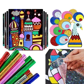 20 Listů/set dětské DIY Kreslení Hračky Magic Zářící Barevné Samolepky Převodu Malby Uměleckých Řemesel pro Děti, Vzdělávací Hračky