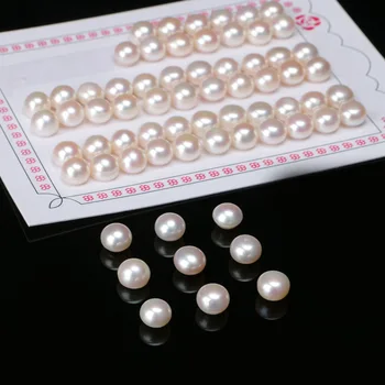 2019 doprava Zdarma velkoobchod DIY Polovina Vrtané pearl Tlačítko Kultivované sladkovodní perla AAA 3-12mm white pearl tlačítko