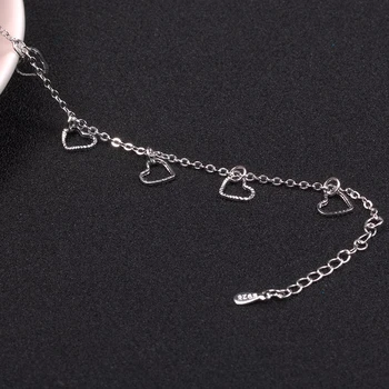 2019 Nové Módní Láska Srdce Přívěsek Ruční Řetěz Náramky Dámské 925 Sterling Silver Náramek Řetěz Pro Ženy A Dívky Šperky Dárkové