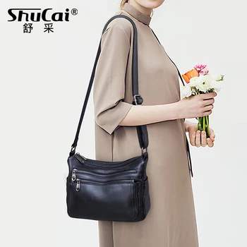 2019 Nové Módní Soft Real Originální Kožené kabelky Střapec Ženy Crossbody taška Elegantní Dámy Hobo Taška přes Rameno Messenger bag