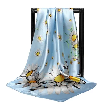 2020 luxusní značka ženy šátek letní hedvábné šátky šály 90 cm * 90 cm čtvercový květina malá Daisy lady rychlý prodej ukradl šátek