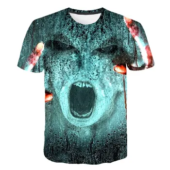 2020 Nejnovější t tričko Pánské Skull t-shirt 3D Tištěné Teroru film T-košile Muži Ženy Ležérní Tričko Hip hop Tričko Street Tee Tops