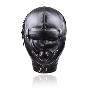 2020 Nové BDSM Bondage Maska S dutý Roubík SM Zcela Uzavřené Kapuce Sexuální Otrokyně Hlavu Kapuci Sex Hračky Pro Páry, Sex produktu
