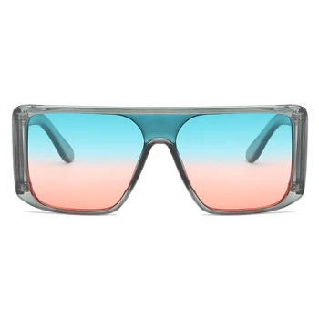 2020 Nové Nadrozměrné Náměstí sluneční Brýle, Ženy, Muži, Jeden-kus, Zrcátko Velký Rám Sluneční Brýle Módní Retro Luneta De Soleil uv400
