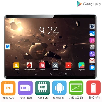 2021 ruský tablet 10 palcový tablet andorid 8.0 6GB RAM, 128 gb ROM Tablet PC 4G Lte Phablet pro pad netbook herní počítač