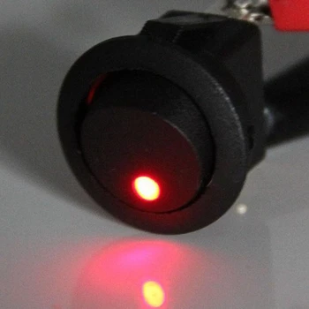 20ks 12V, Kola Rocker Dot Lodi Červené LED Světlo Přepínač pro Auto nebo Loď s Červenou LED Světla
