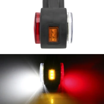 27LED Auto Lampa 2ks/set Auto-styling Pro Nákladní Přívěs, Lampy zadní Světlo 12/24V LED Boční Obrysové Světlo Červená Bílá Kontrolky