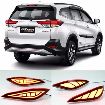 2KS Multi-funkce LED reflektorová žárovka Zadního Mlhového světla, Zadní Nárazník, Světla, Brzdové Světlo Pro Toyota Rush 2018 2019