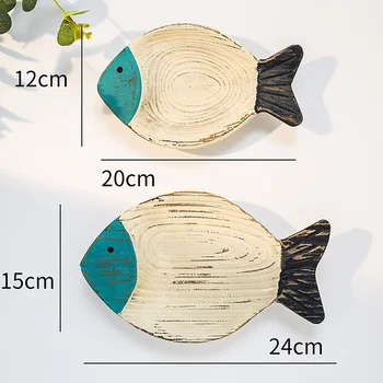 2KS Multi Velikost Tří-dimenzionální Dřevěné Ryby, Dekorace Zavěšení na Zeď Na Zeď Home Hotel Ozdoby Dodávky