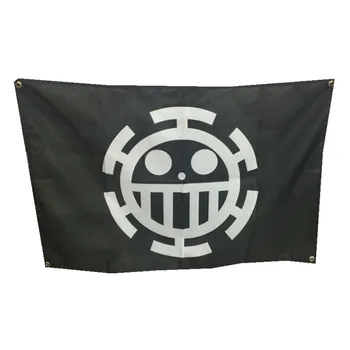 2x3 FT Vysoce Kvalitní Jeden Kus Trafalgar Zákon Vlajka Jolly Roger Pirátské Vlajky Domova Polyester Banner 60cmx90cm