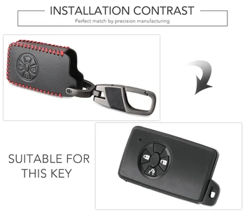 3 Tlačítka Kožené Auto Klíč Kryt Pro Toyota Premio Avalon Camry Inteligentní Bezklíčové Případě Peněženka Klíčenka
