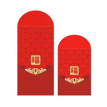 (30 Ks/lot) Svatební Červené Obálky Nového Roku to Nejlepší Přání, Štěstí, Peníze, Kapsa, Zesílení Červené Obálky