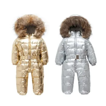 -30 ruské Zimní kabát Dítě Snowsuit 90% Kachna Dolů Bunda Venkovní Dětské Lyžařské Oblečení Dívky oblečení Pro Chlapce Dětské Kombinéza 2~8y