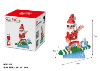 385pcs+ Vánoční Santa Claus Stavební Bloky Hračky Sněhulák Obrázek Medvěda Osazení Mini Cihly Hračky pro Děti Vánoční Dárek