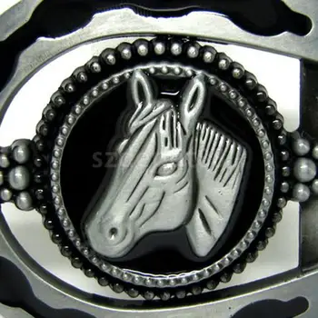 3D Cool Podkovy Koňské Hlavy Opasky Přezky Pánské Boty Koně Spony Kovové Zvíře Vintage Western Cowboy
