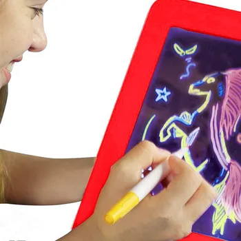 3D LED Kresba Pad Dětí Schránky Sada Kreativní Umění Magie Desky S Pero LED Psací Deska Děti Dárek