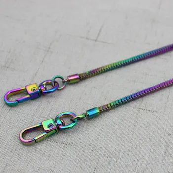 3mm NOVÝ módní Měděné Rainbow Řetězce Tašky Kabelky Popruh Příslušenství Factory Kvalitní Pokovení Kryt Velkoobchod