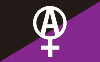 3x5ft Anarchie Anarcho vlajka s Feministka 3x5ft digitální Tisk Polyester Vlajky